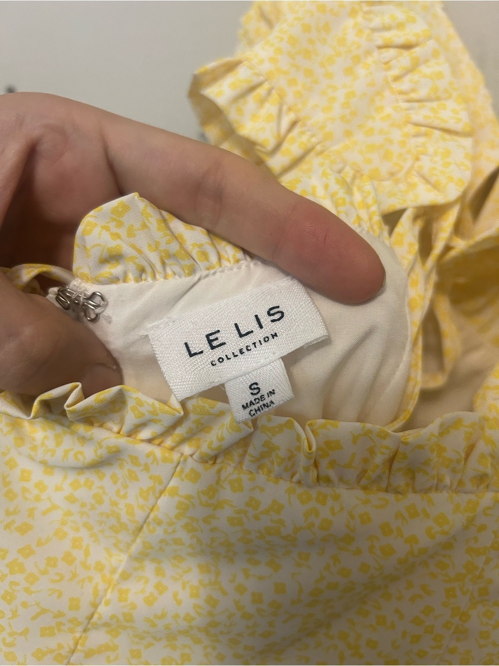 Le Lis Yellow Floral Ruffle Dress